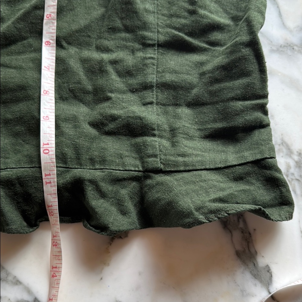 Alya Green Sleeveless Linen Crop Tank Top Women’s size Medium - Picture 8 of 10